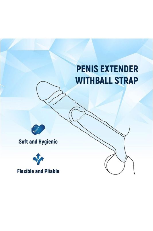 Насадка на пенис NMC прозрачная, 22.3 см вид 3