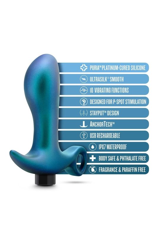 Масажер простати Blush Anal Adventures з вібрацією, 11.5 см вид 6