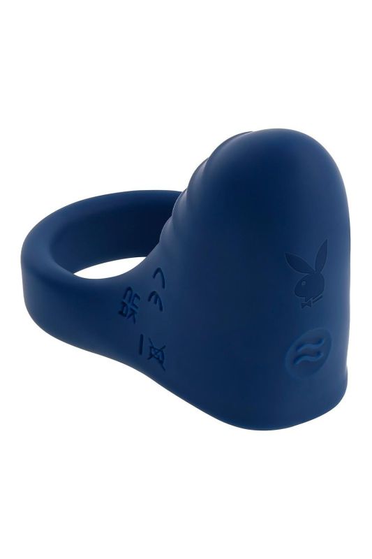 Ерекційне віброкільце Evolved Playboy синє, 7.8 см вид 7