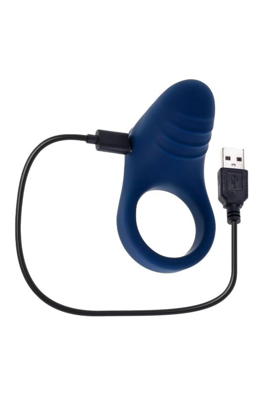 Ерекційне віброкільце Evolved Playboy синє, 7.8 см вид 8