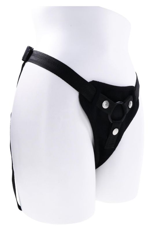 Трусики для страпона Sportsheets с вибратором черные вид 3