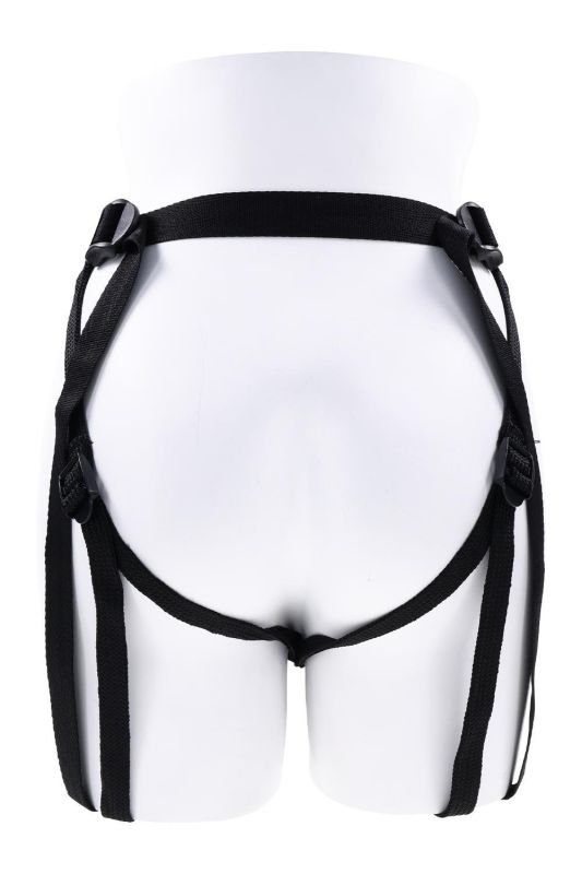 Трусики для страпона Sportsheets с вибратором черные вид 4