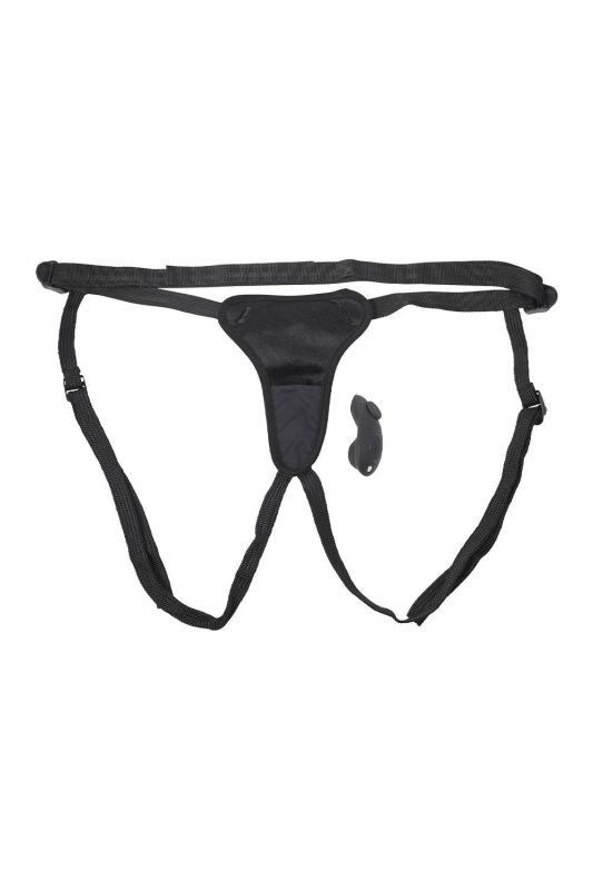 Трусики для страпону Sportsheets з вібратором чорні вид 8