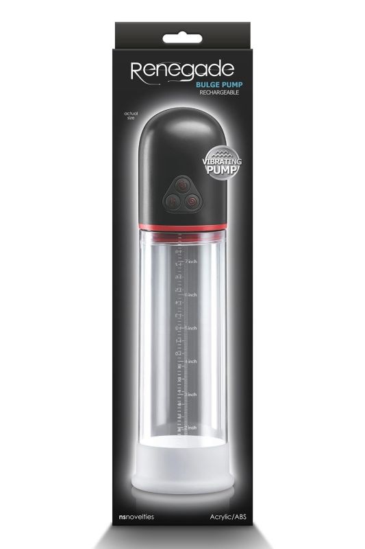 Вакуумная помпа NS Novelties Renegade с вибрацией, белая, 29.5 см вид 2
