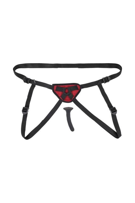 Страпон на ремнях Sportsheets Saffron женский, черный вид 3