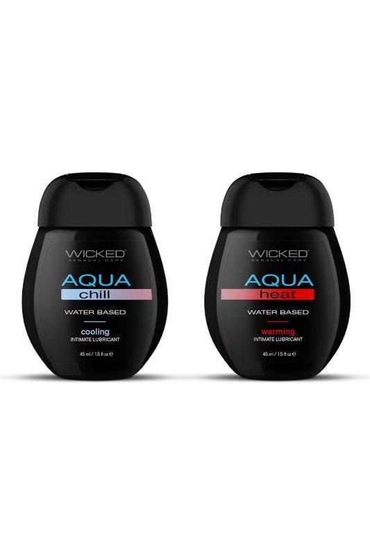 Набор лубрикантов Wicked Sensual Care Sensation Kit охлаждение и разогрев, 45+45 мл вид 3