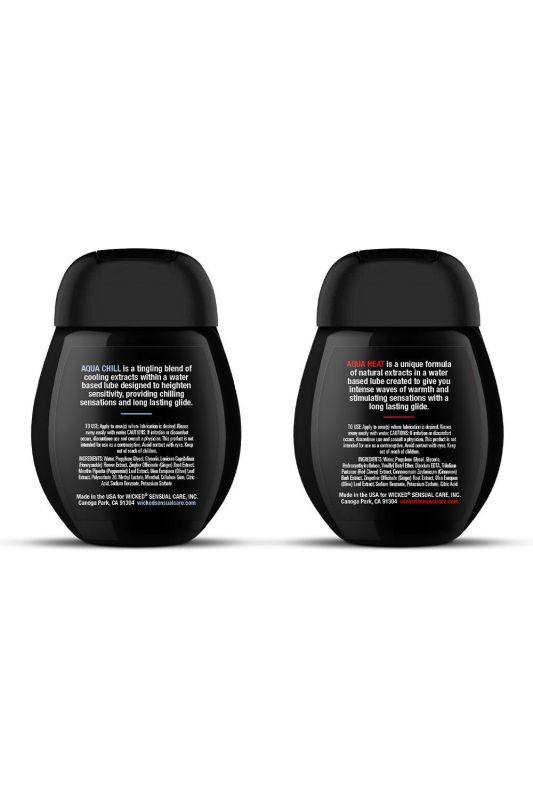 Набор лубрикантов Wicked Sensual Care Sensation Kit охлаждение и разогрев, 45+45 мл вид 4
