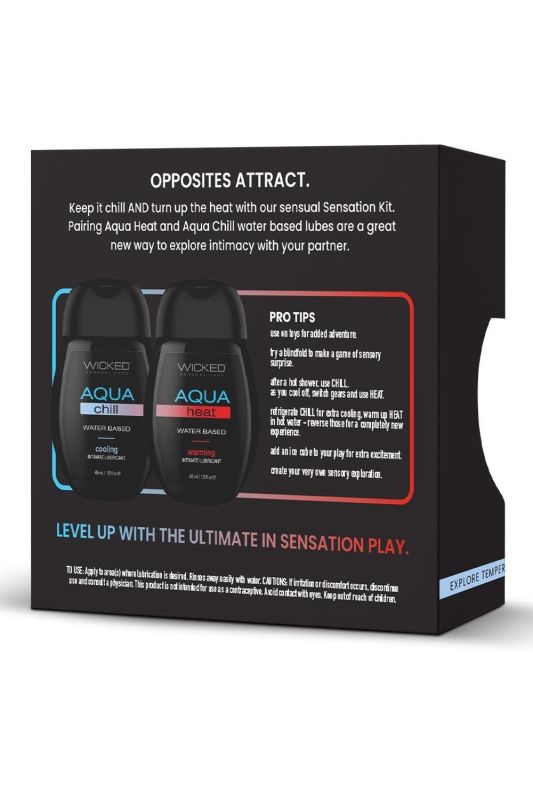 Набор лубрикантов Wicked Sensual Care Sensation Kit охлаждение и разогрев, 45+45 мл вид 5