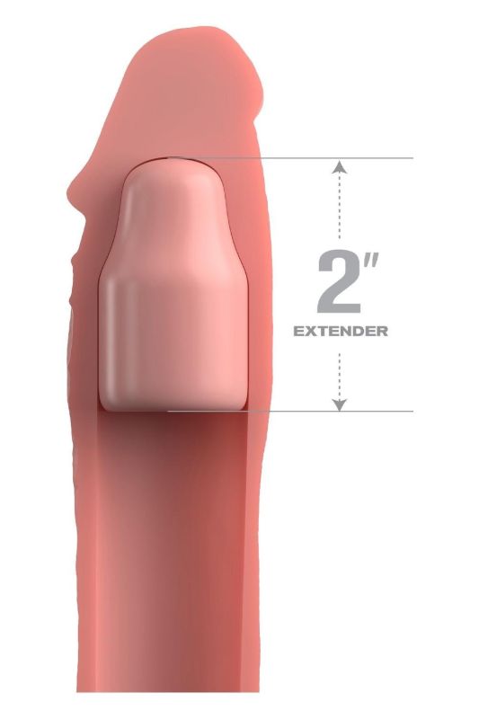 Насадка на пенис Pipedream Fantasy X-tensions Elite бежевая, 20.5 см вид 4