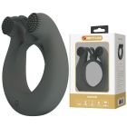 Віброкільце зі стимулюючими виступами Pretty Love Dahlia та вушками, сіре вид 2