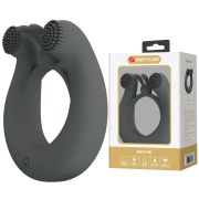 Віброкільце зі стимулюючими виступами Pretty Love Dahlia та вушками, сіре