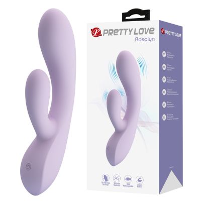 Вибратор-кролик Pretty Love Rosolyn фиолетовый, 19 х 3.6 см