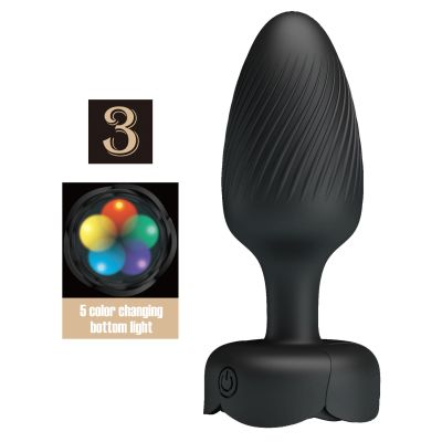Анальный вибратор PRETTY LOVE Osborn с LED-подсветкой, 9.8 см