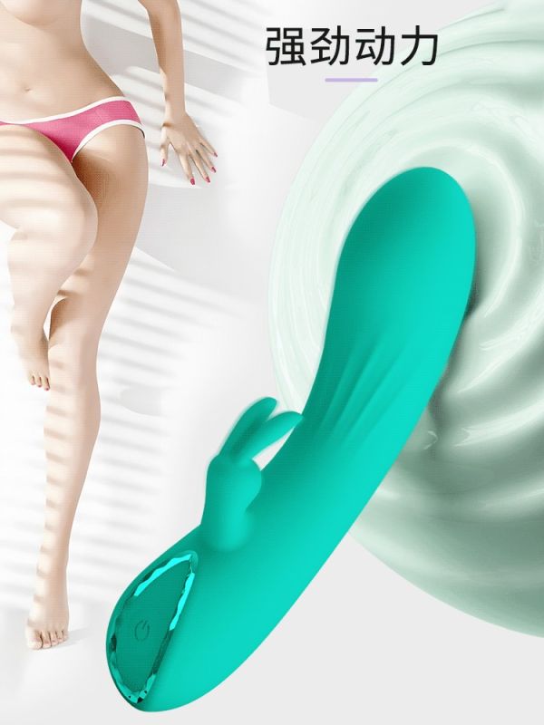 Вибратор-кролик PRETTY LOVE DJ Stick бирюзовый, 12.7 х 2.7 см вид 4