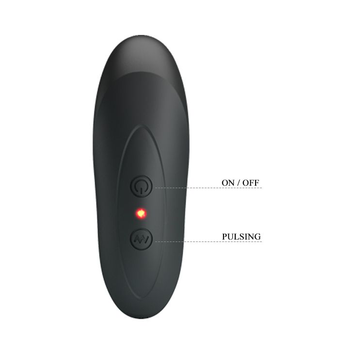 Анальный вибратор Pretty Love Archenemy с пульсацией, чёрный, 12.1 х 3.3 см вид 6