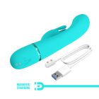 Вибратор-кролик Pretty Love Scocco, голубой, 20 х 3.6 см вид 9