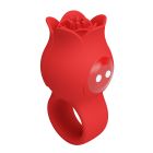 Насадка, що вібрує, на палець PRETTY LOVE JAE квітка, червона вид 4