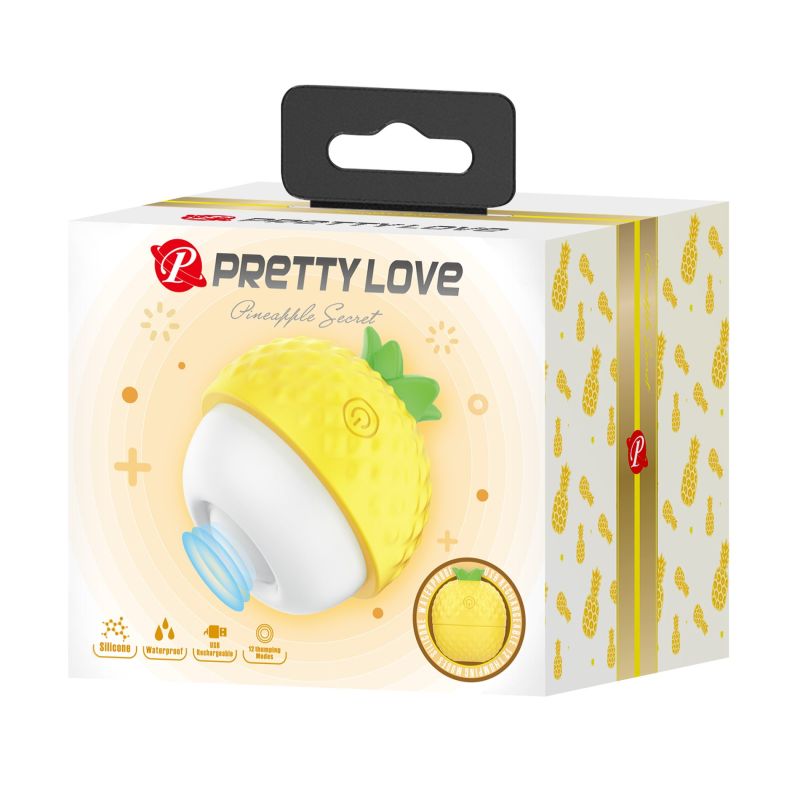 Кліторальний пульсатор PRETTY LOVE Pineapple Secret жовтий, 5,7 х 5,1 см вид 11
