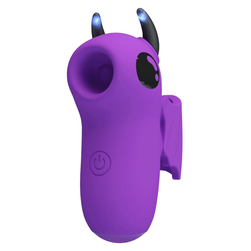 Стимулятор для клитора Pretty Love Magic Devil с сосанием и электростимуляцией, фиолетовый, 6.9 см вид 3