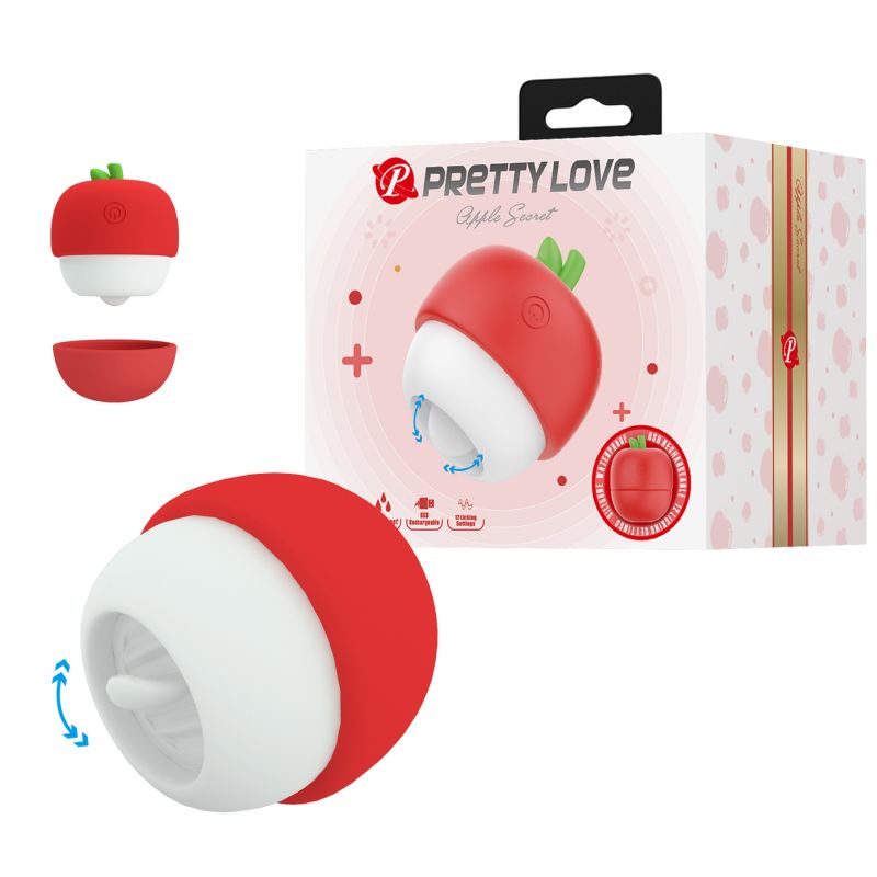 Кліторальний стимулятор Pretty Love APPLE Secret, червоний вид 2