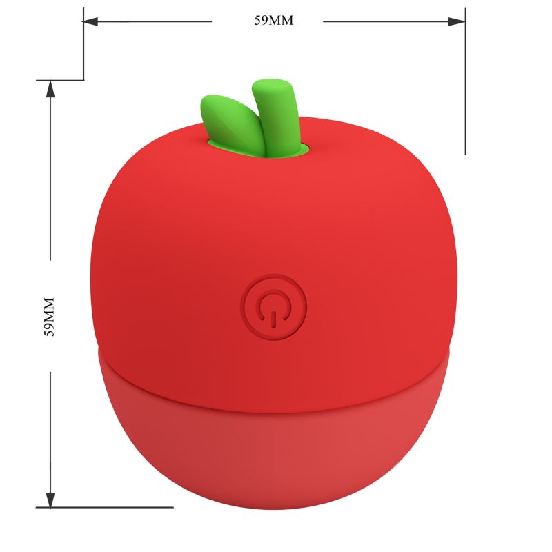 Кліторальний стимулятор Pretty Love APPLE Secret, червоний вид 11