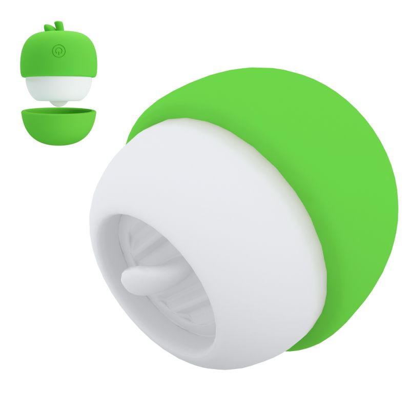 Клиторальный стимулятор с язычком Pretty Love APPLE Secret, зелёный вид 3