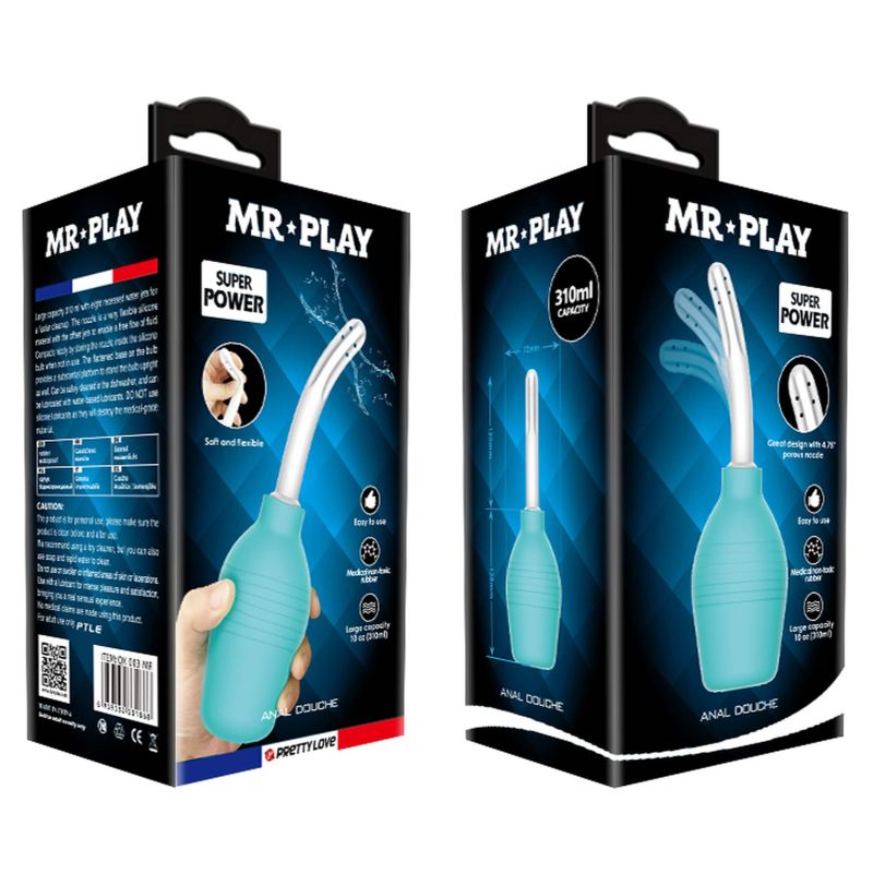 Анальный душ Pretty Love MR PLAY Super Power, голубой вид 10