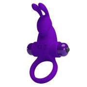 Кільце ерекційне у вигляді кролика Pretty Love Vibrant Penis Ring 1 фіолетове