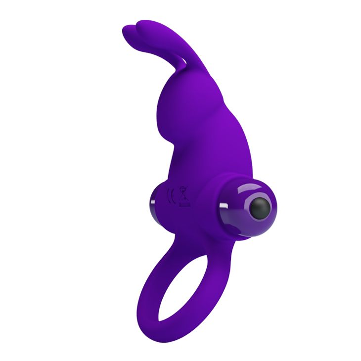 Кільце ерекційне у вигляді кролика Pretty Love Vibrant Penis Ring 1 фіолетове вид 4