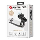 Ерекційне віброкільце Pretty Love Bull Warior з кліторальною стимуляцією, чорне вид 8