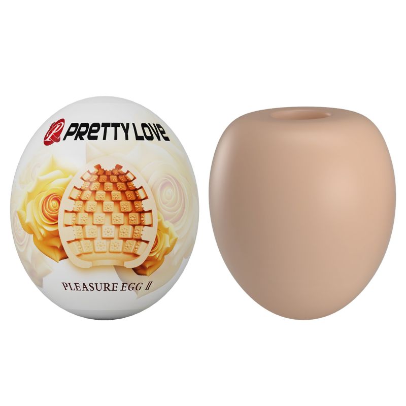 Мастурбатор яйцо Pretty Love Pleasure Egg бежевый вид 4