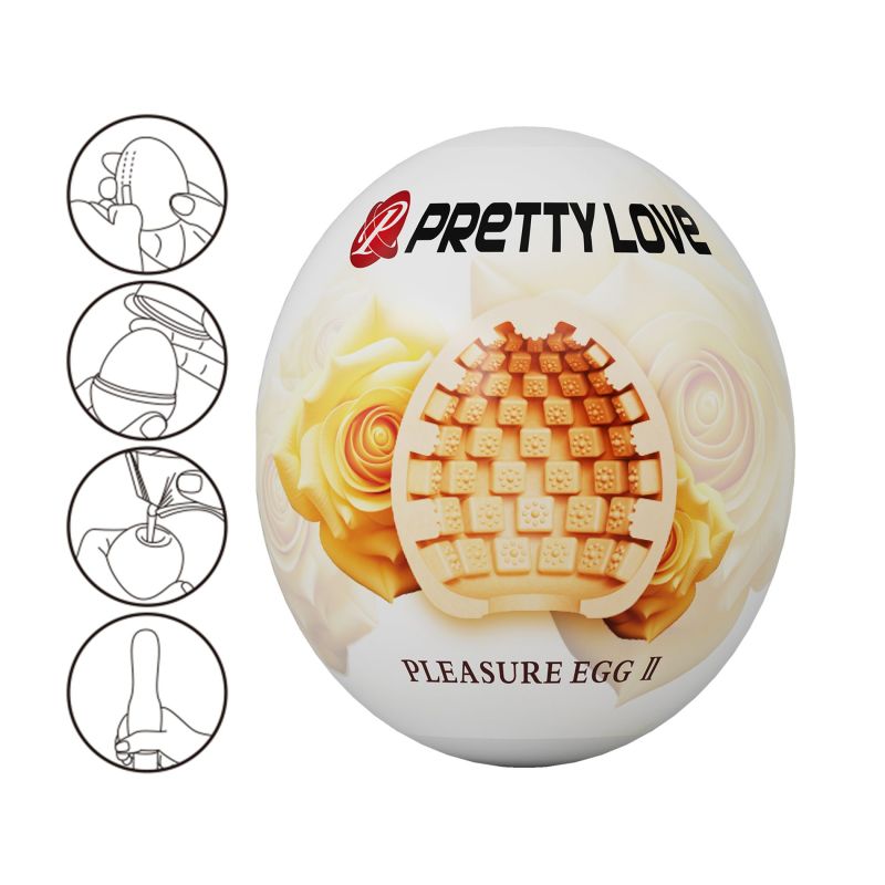 Мастурбатор яйцо Pretty Love Pleasure Egg бежевый вид 7