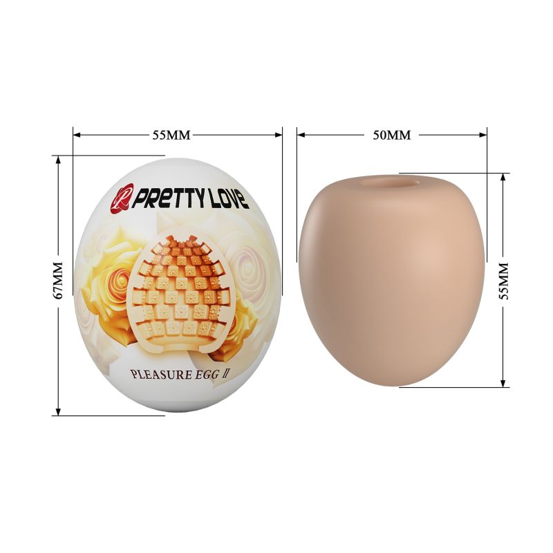Мастурбатор яйцо Pretty Love Pleasure Egg бежевый вид 9