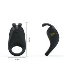 Ерекційне віброкільце Pretty Love Rabbit Vibrator з кліторальною стимуляцією, чорне вид 9
