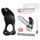 Эрекционное виброкольцо с крылышками PRETTY LOVE Silas 7 режимов, черное вид 2