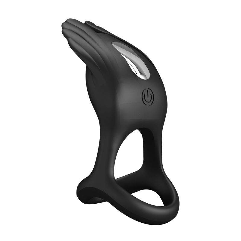 Эрекционное виброкольцо с крылышками PRETTY LOVE Silas 7 режимов, черное вид 4