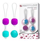 Вагінальні кульки Pretty Love Kegel Ball набір 3 види, фіолетово-бірюзовий вид 2