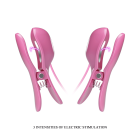 Виброзажымы для сосков Pretty Love Nipple Clip с электростимуляцией, розовые вид 4