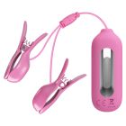 Виброзажымы для сосков Pretty Love Nipple Clip с электростимуляцией, розовые вид 6