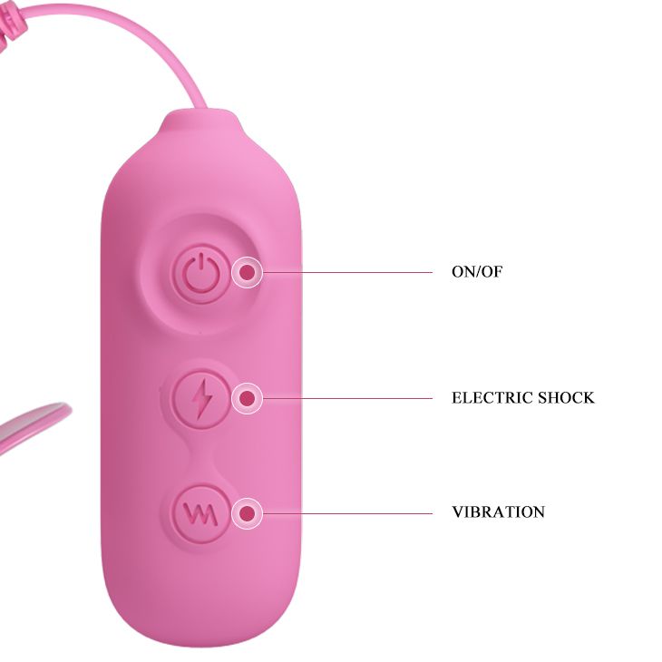 Виброзажымы для сосков Pretty Love Nipple Clip с электростимуляцией, розовые вид 9