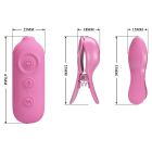 Виброзажымы для сосков Pretty Love Nipple Clip с электростимуляцией, розовые вид 10