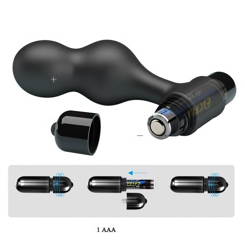 Анальный стимулятор с вибрацией Pretty Love MR PLAY, чёрный, 10 х 3 см вид 6