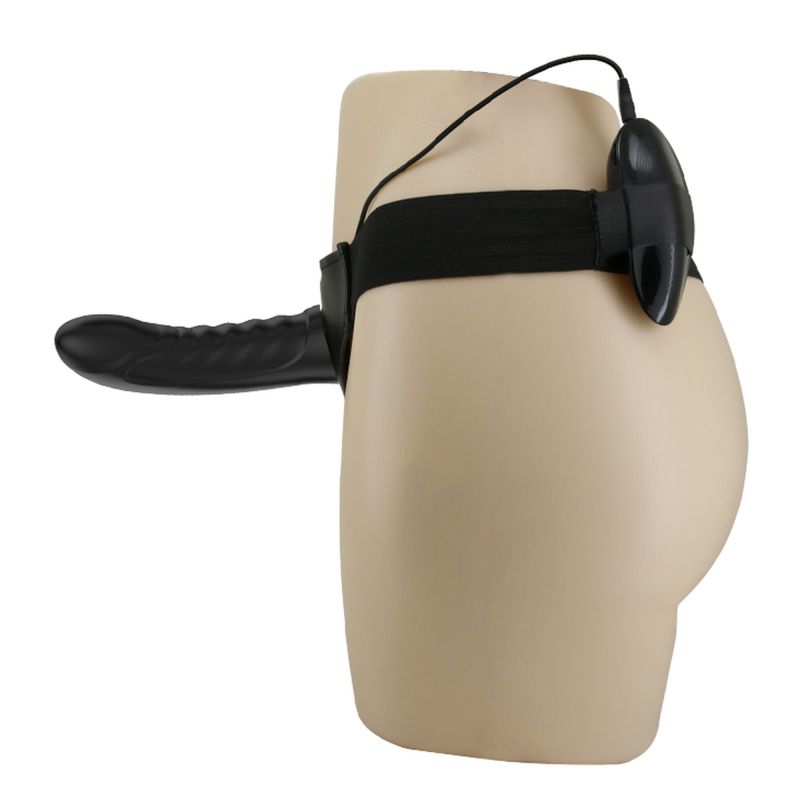 Страпон фаллопротез з вібрацією Pretty Love Marvin чорний, 16.2 х 4.2 см вид 5