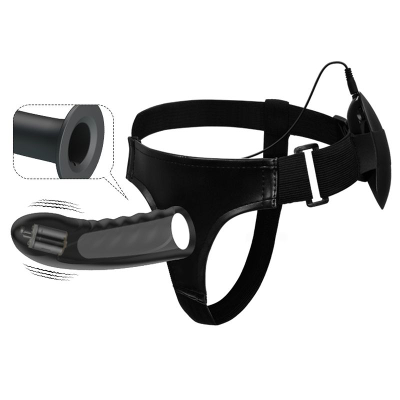 Страпон фаллопротез з вібрацією Pretty Love Marvin чорний, 16.2 х 4.2 см вид 6