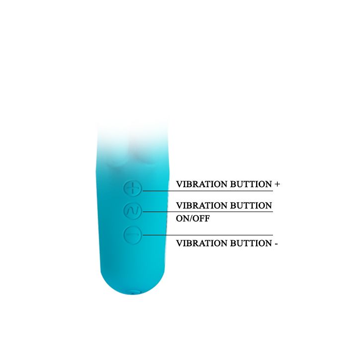 Вибратор-кролик Pretty Love Chris для точки G, голубой, 15.4 х 3.8 см вид 6