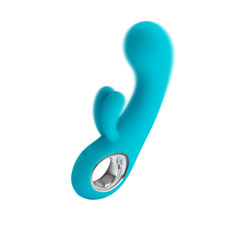 Вибратор-кролик Pretty Love Chris для точки G, голубой, 15.4 х 3.8 см вид 9