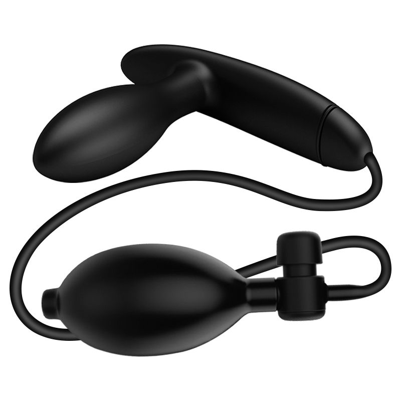 Анальна пробка з накачуванням Pretty Love Drake, чорна, 7.8 х 2.5 см вид 5