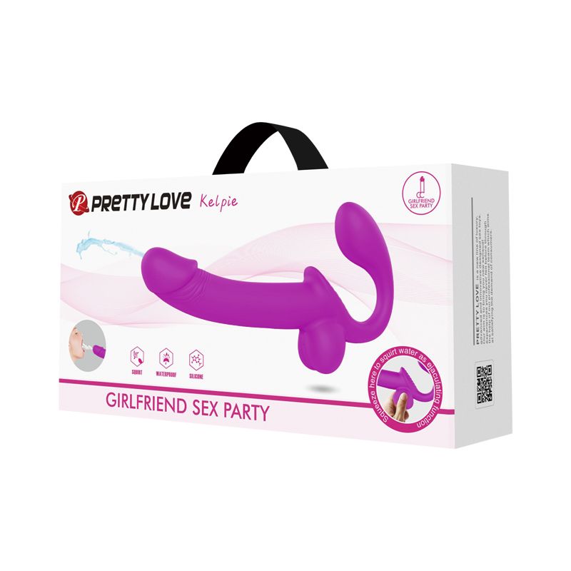 Безремневой страпон Pretty Love Kelpie с имитацией семяизвержения, 25 х 3.9 см вид 7