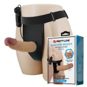 Вібрострапон порожнистий чоловічий Pretty Love Draven реалістичний, з провідним пультом, 17.5 х 3.7 см