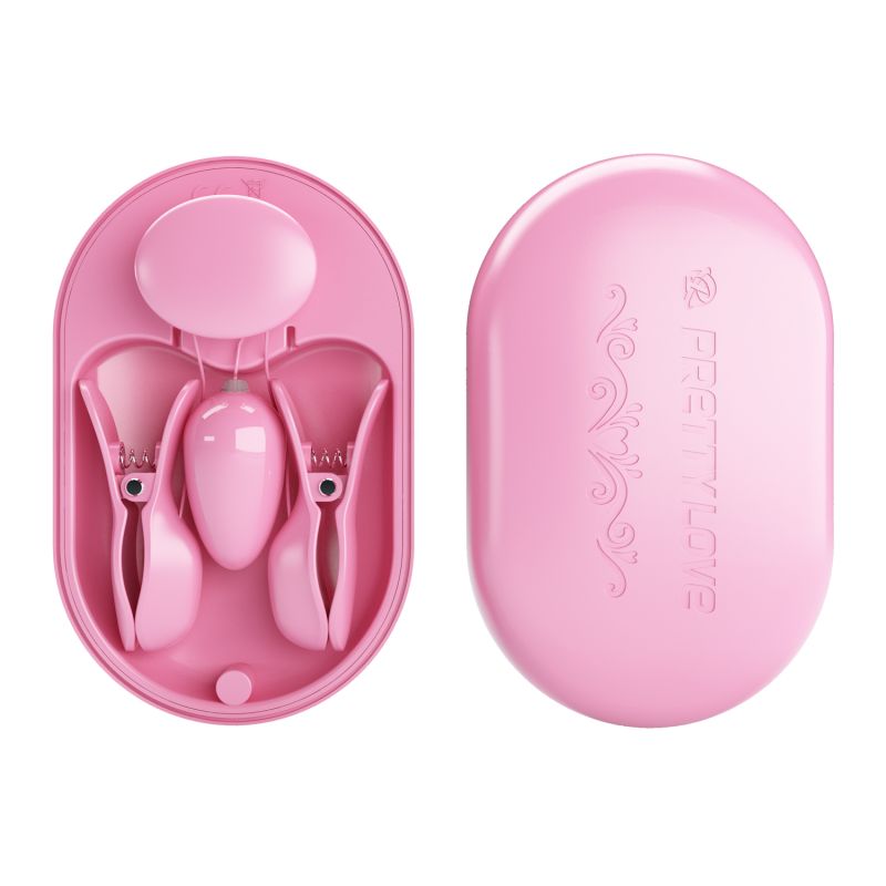 Зажимы для сосков Pretty Love Surprise Box с электростимуляцией, розовый вид 5